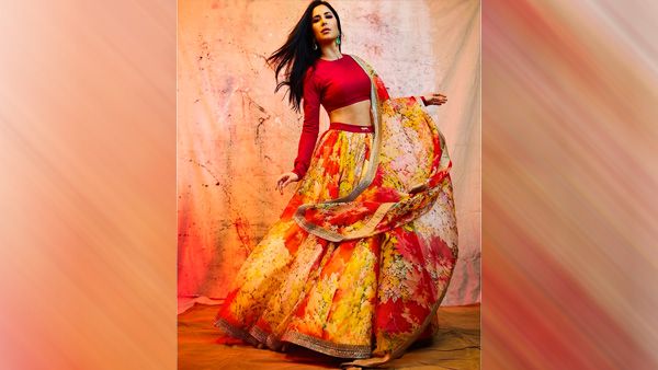 Katrina Kaif in Red Lehenga