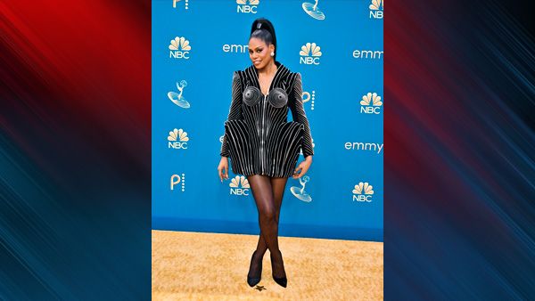 Laverne Cox in Jean Paul Gaultier Dress