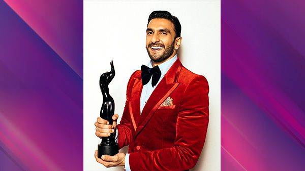 Ranveer Singh in Red Velvet Suit