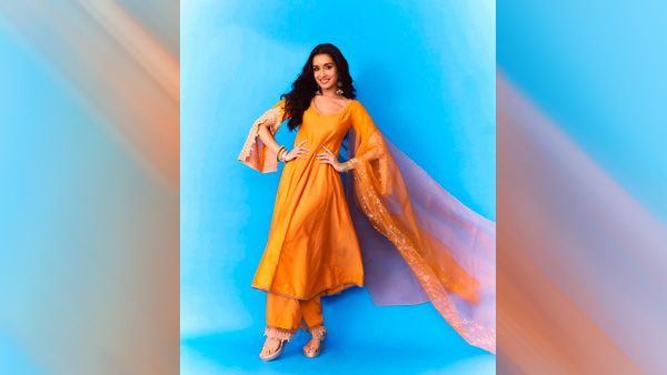 Shraddha Kapoor in Orange Punjabi Suit