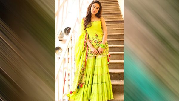Sara Ali Khan in Green Sharara