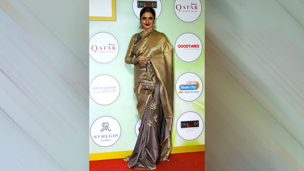 Grey-Gold Saree