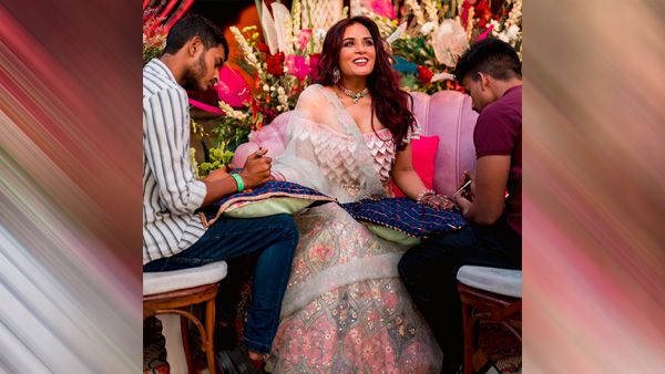 Bride-To-Be in Pastel Pink Lehenga