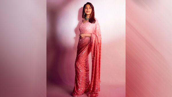 Madhuri Dixit in Sequin Saree Madhuri Dixit in Sequin Saree