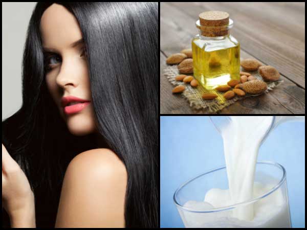 Apply Almond Oil & Milk On Your Hair Apply Almond Oil & Milk On Your Hair