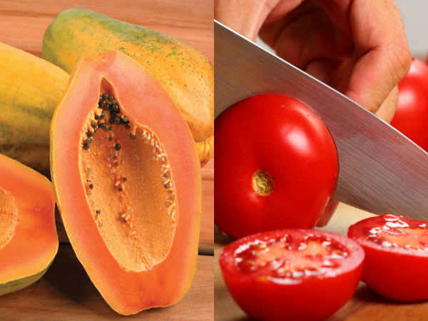 પપૈયું અને ટામેટા