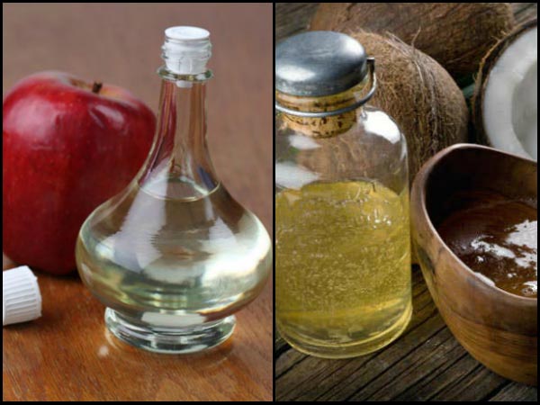 નાળિયેર તેલ અને એપલ સીડર વિનેગાર