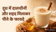 दूध में दालचीनी और शहद मिलाकर पीने से मिलेंगे ये 5 फायदे
