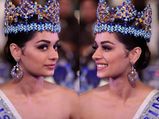  Strapless Gown पहन कर मानुषी ने लिया इंडियन ऑफ दा इयर अवॉर्ड