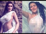  मंदाकिनी स्‍टाइल में झरने में नहाते हुए गिजेल ठकराल ने इंटरनेट पर लगाई आग.. 
