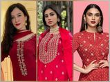 गौहर, मौनी रॉय और अदिति राव हैदरी के यह रेड कुर्ता सेट ईद के लिए हैं परफेक्ट 