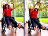 शिल्पा शेट्टी बनीं लोगों के लिए मोटिवेशन, व्हीलचेयर पर बैठकर किया योग