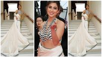 Cannes 2023: कांस की गलियों में हॉटनेस का तड़का लगाती हुई द‍िखी सारा, ब्रालेट और स्‍कर्ट साड़ी में आई नजर