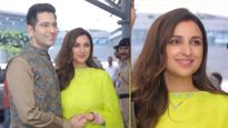 नियॉन सूट पहनकर सुसराल पहुंची Parineeti Chopra, शादी के बाद पहली बार मंगलसूत्र क‍िया फ्लॉन्‍ट 