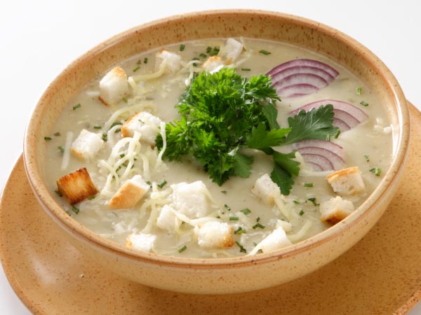 Paneer and onion soup 