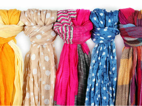 रंग बिरंगे स्‍कार्फ