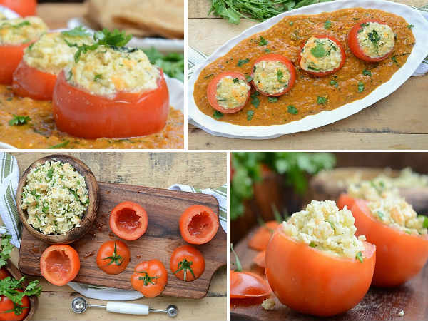 Stuffed Tomatoes in Malai Gravy 