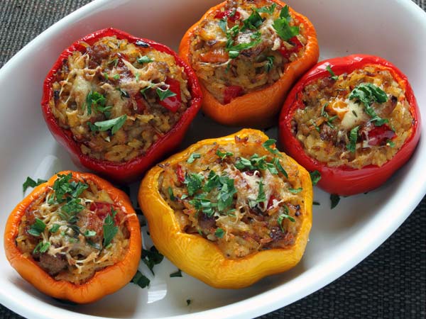 Prawn Stuffed Bell Peppers
