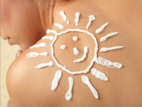 सनस्‍क्रीन का प्रयोग