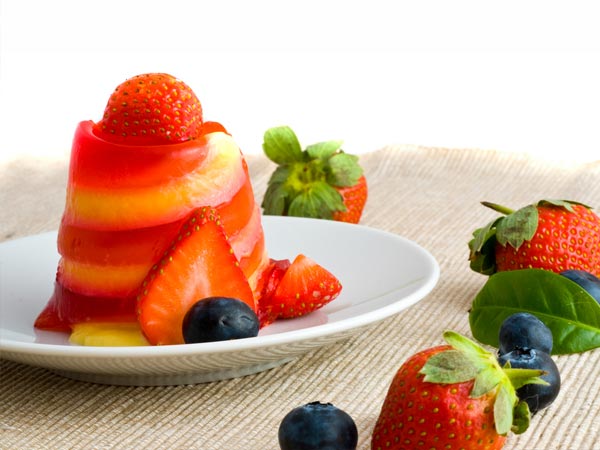Colourful Mixed Fruit Pudding