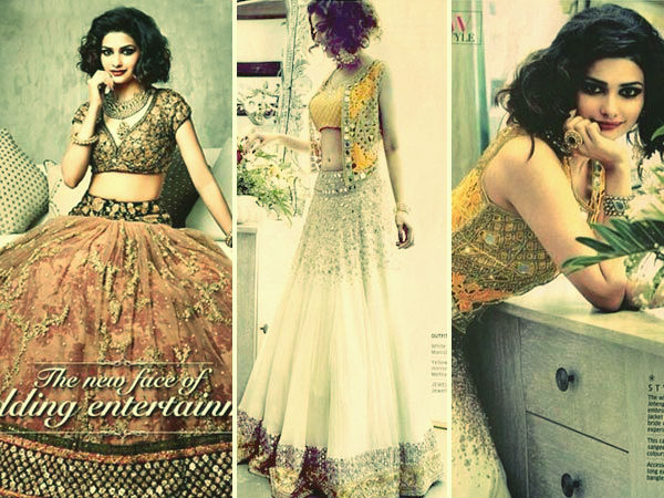 Prachi Desai Glitters In Sabyasachi Mukherjee Lehenga Prachi Desai Glitters In Sabyasachi Mukherjee Lehenga