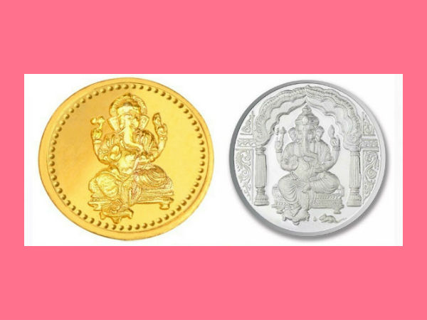गणेश चांदी/सोने का सिक्‍का 