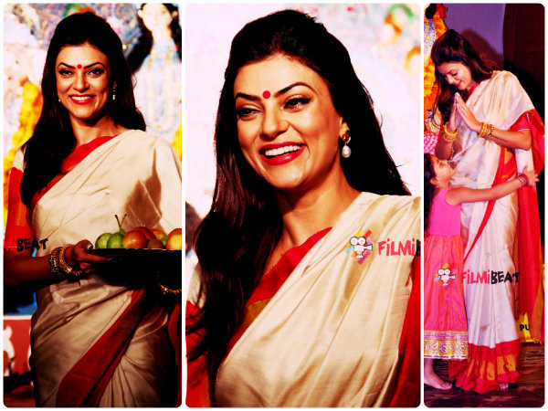 Rani & Sushmita In Saree: Durga Puja Spl