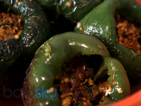 Paneer Stuffed Capsicum Recipe