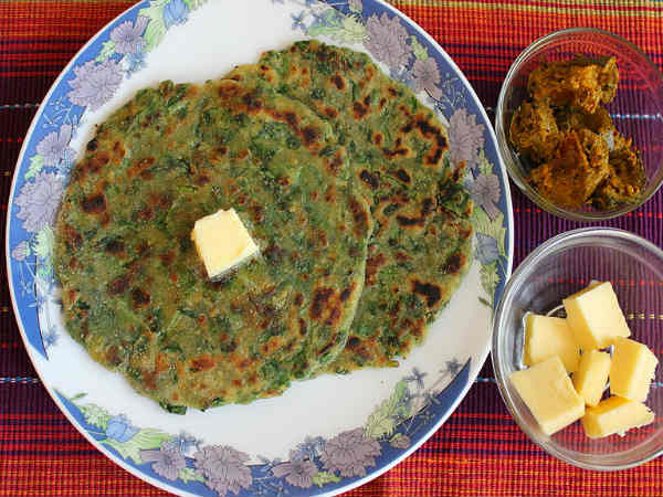 pinach paratha recipe