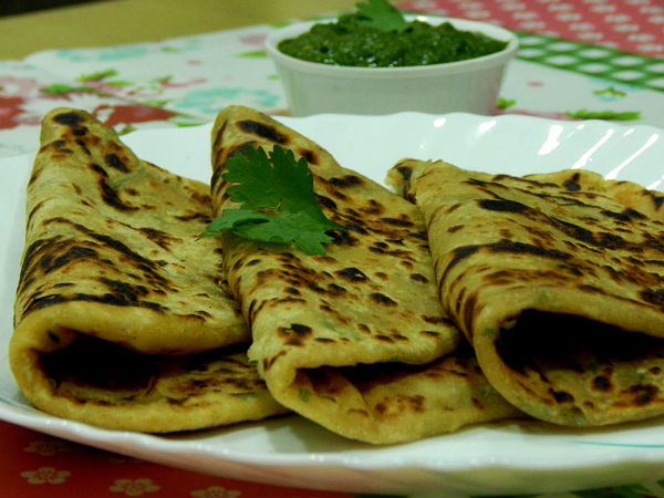Achari arbi parathas 