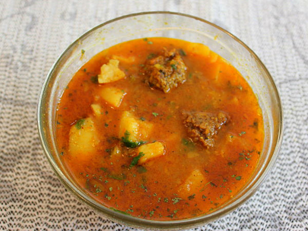  आलू बड़ी की सब्‍जी 