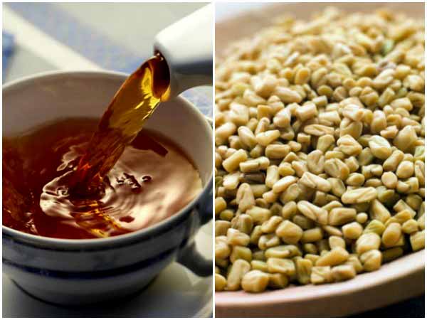 2. ब्लैक टी और मेथी का मिश्रण: 