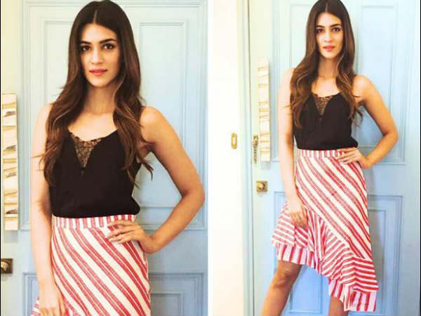 फ्रिल्‍ल वाली स्‍कर्ट 