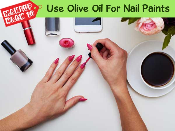 10. नेल पॉलिश के ऑलिव ऑयल 