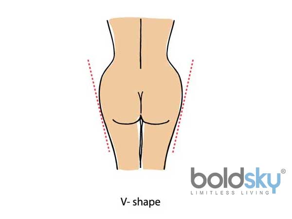 V- आकार के नितम्‍ब 