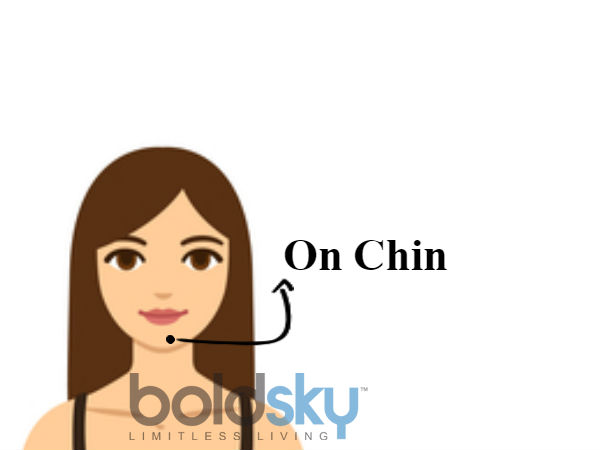 ठुड्डी पर तिल होना 