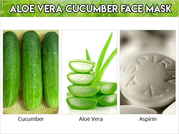 2. एलोवेरा और खीरा फेस मास्क, ( स्किन से टैन हटाने और सनबर्न कम करने के लिए)