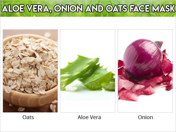 3. एलोवेरा, प्यास और ओट्स फेस मास्क, (त्वाचा को साफ करने के लिए)