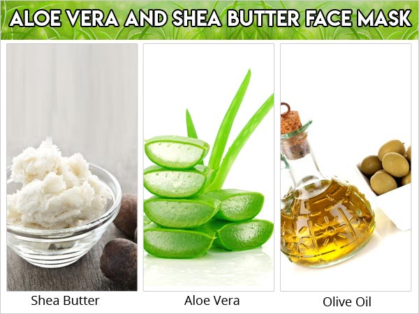 8. एलोवेरा और शी बटर फेस मास्क, (मुंहासे के लिए)