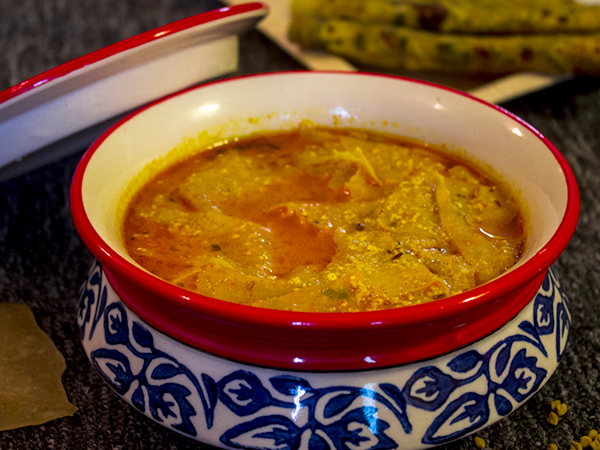 methi papad ki sabzi recipe