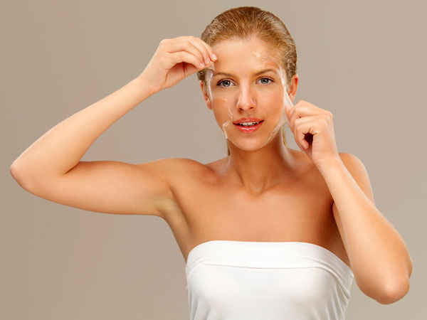  4 : केमिकल पील लगाने के पहले और बाद :