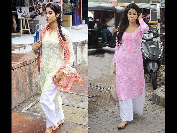 नी लैंथ कुर्ती विद् हाई साइड स्लिट