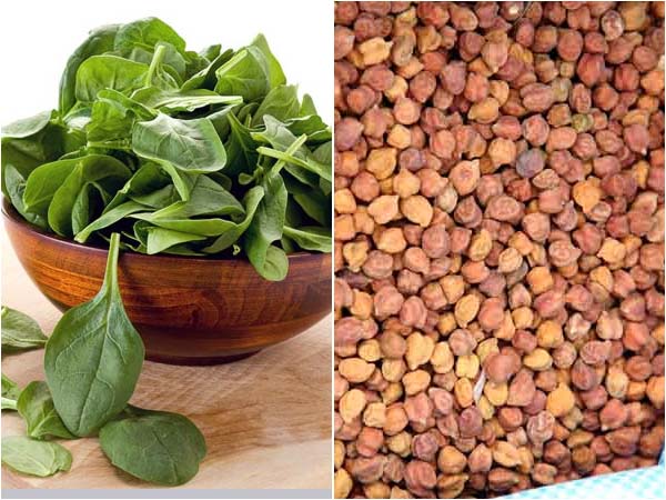  चने और पालक