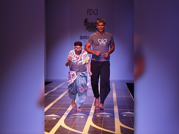 milind soman at amazon india fashion week