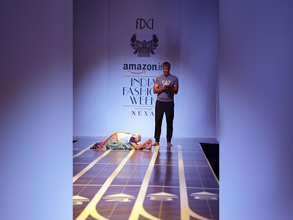 milind soman at amazon india fashion week