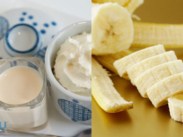 6. ताज़ी मलाई और केले का मिश्रण 6. ताज़ी मलाई और केले का मिश्रण