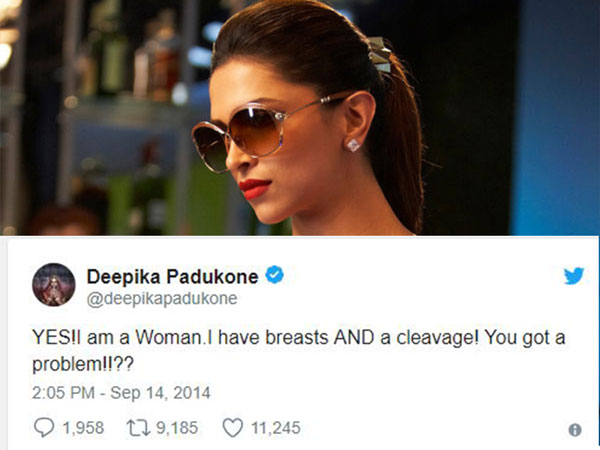जब दीपिका ने कहा, मैं औरत हूं और मेरे स्‍तन है।