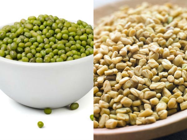 3. मेथी और मूंग दाल पेस्‍ट 