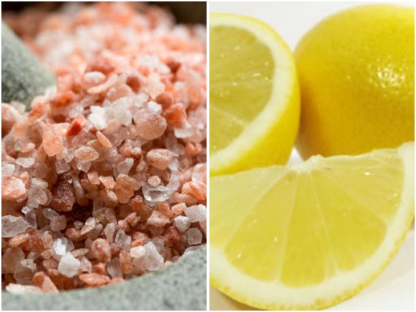  सेंधा नमक और नींबू