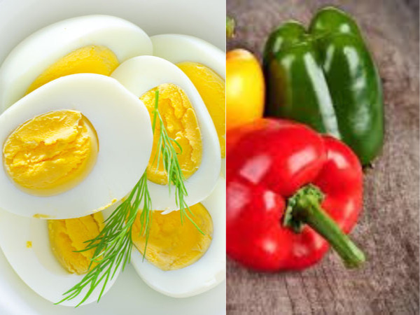 अंडे और शिमला मिर्च 